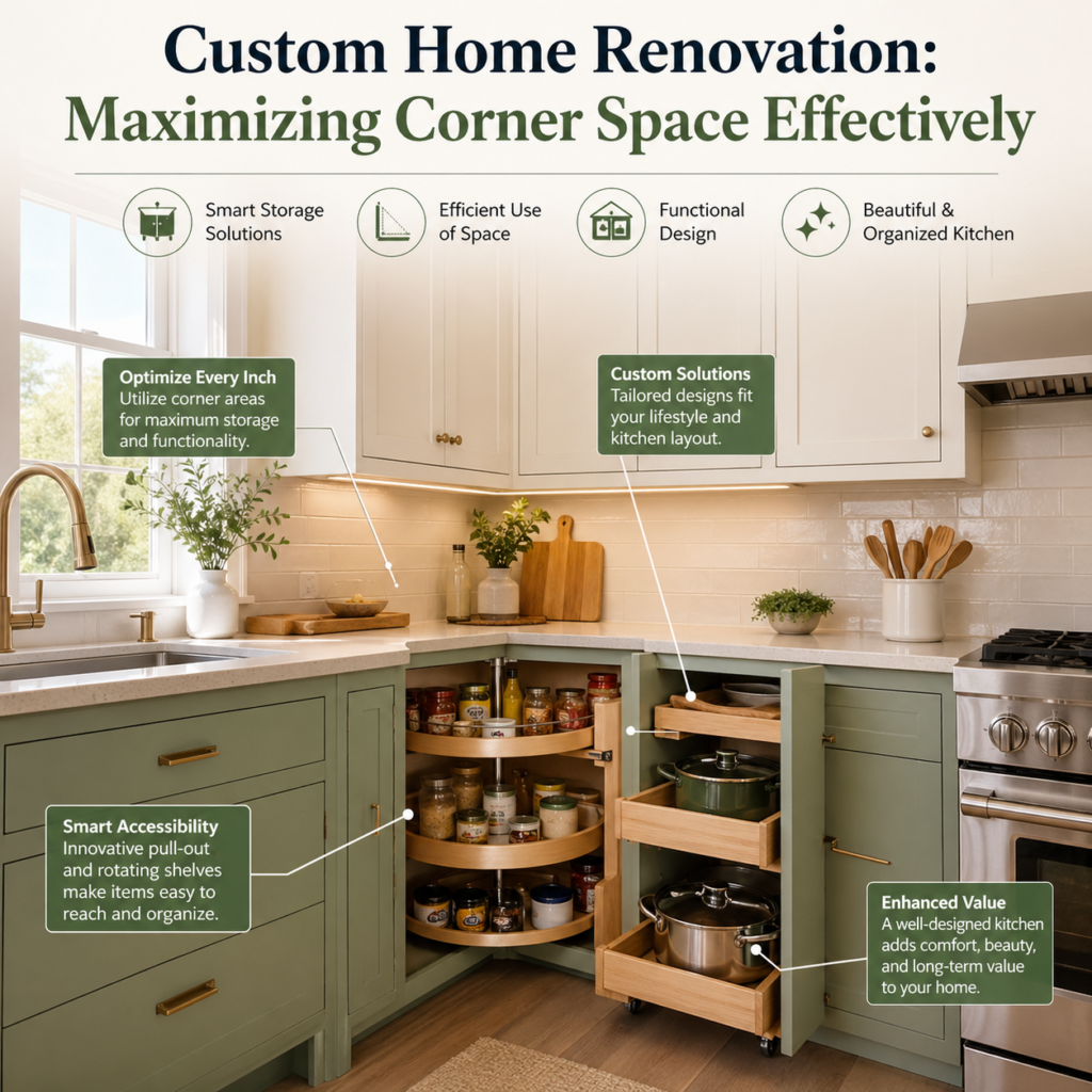Custom Home Renovation: Maximizing Corner Space Effectively
