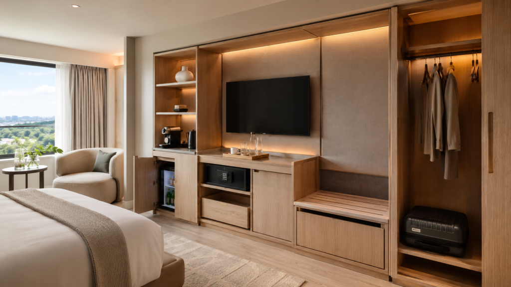 Smart Hotel Equipment Embedded Cabinet Solutions-Why Hotels Need Embedded Cabinet Systems