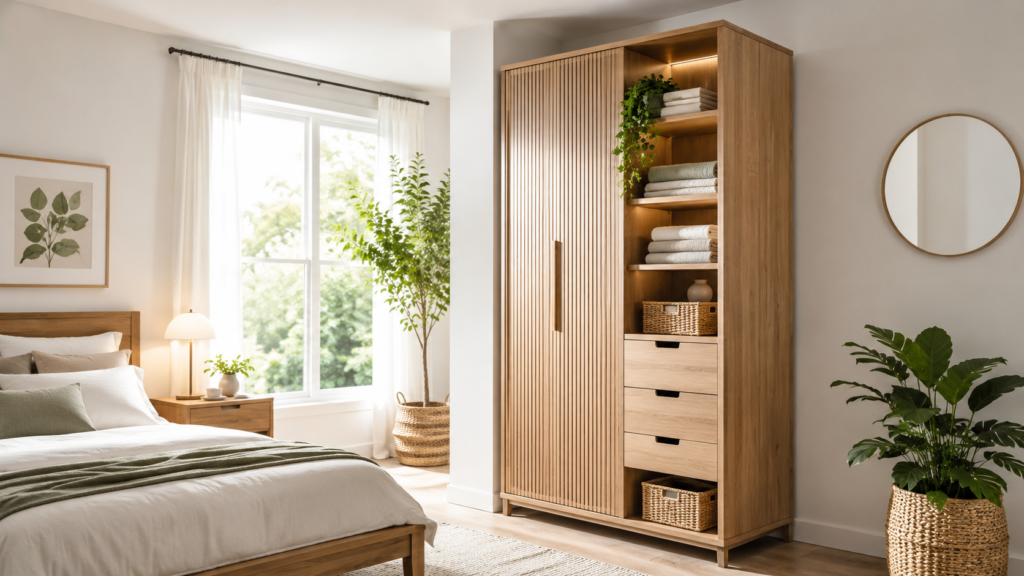 Bedroom Tall Storage Cabinets for Calmer Living