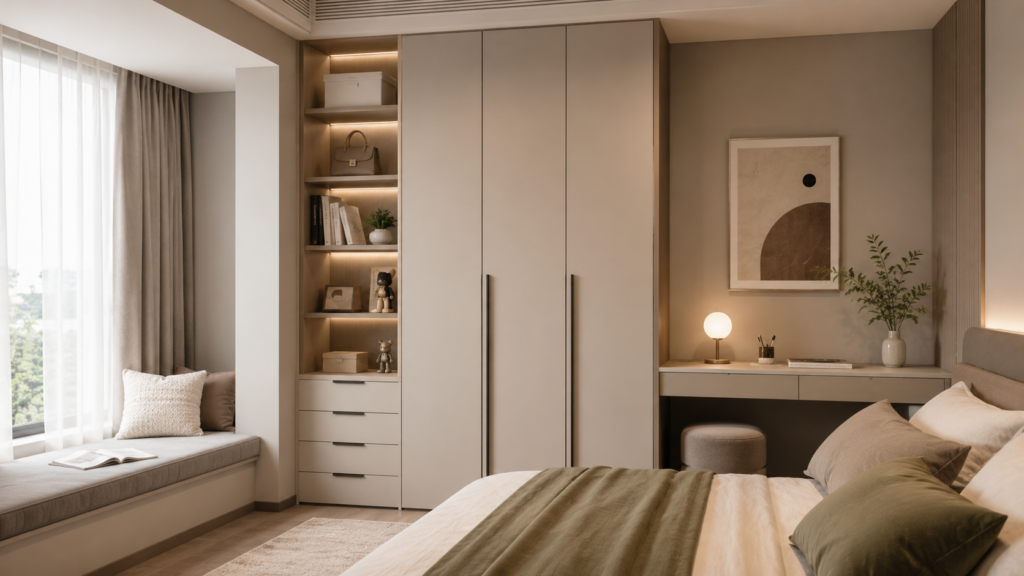 Bedroom Tall Storage Cabinets for Calmer Living