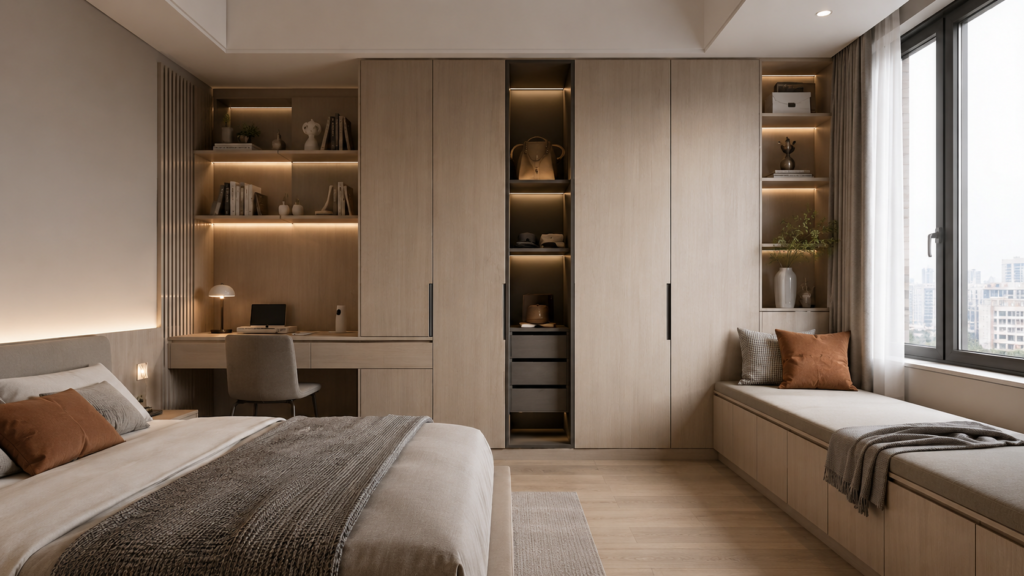 Custom Cabinets for Small Apartment Living-Bedroom Wardrobes for Small Spaces